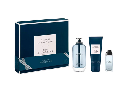Set Coach: Open Road, Eau De Toilette, For Men, 100 ml + Open Road, Eau De Toilette, For Men, 15 ml + Open Road, Shower Gel, For All Skin Types, 100 ml