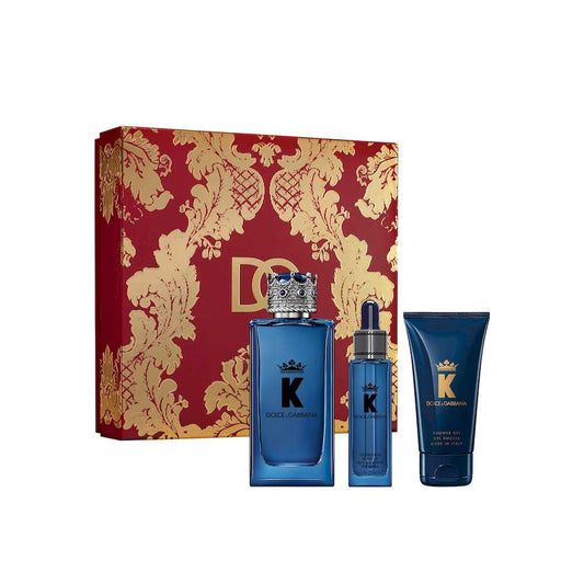 Set Dolce & Gabbana: K By Dolce Gabbana, Eau De Parfum, For Men, 100 ml + K By Dolce Gabbana, Beard Oil, 25 ml + K By Dolce Gabbana, Cleansing, Shower Gel, For All Skin Types, 50 ml