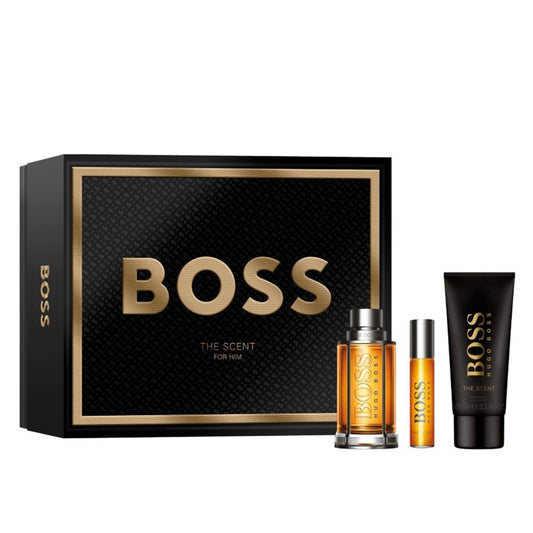 Set Hugo Boss: The Scent, Eau De Toilette, For Men, 100 ml + The Scent, Eau De Toilette, For Men, 10 ml + The Scent, Cleansing, Shower Gel, For All Skin Types, 100 ml