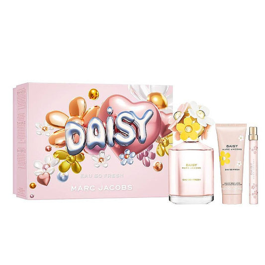 Set Marc Jacobs: Daisy Eau So Fresh, Eau De Toilette, For Women, 125 ml + Daisy Eau So Fresh, Eau De Toilette, For Women, 10 ml + Daisy Eau So Fresh, Moisturizing, Body Lotion, 75 ml