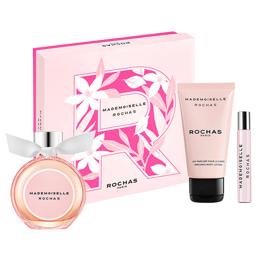 Set Rochas: Mademoiselle Rochas, Eau De Parfum, For Women, 7.5 ml + Mademoiselle Rochas, Eau De Parfum, For Women, 50 ml + Mademoiselle Rochas, Body Lotion, All Over The Body, 50 ml